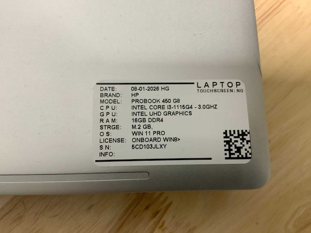 Hp probook 450 g8 laptop (2x) - afbeelding 7 van  8