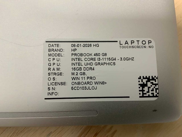 Hp probook 450 g8 laptop (2x) - afbeelding 8 van  8