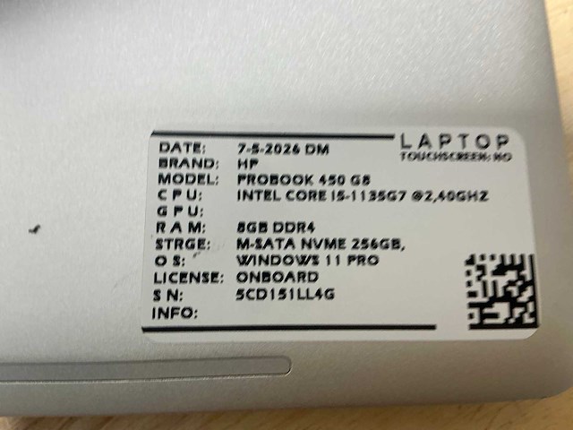 Hp probook 450 g8 laptop (2x) - afbeelding 7 van  7