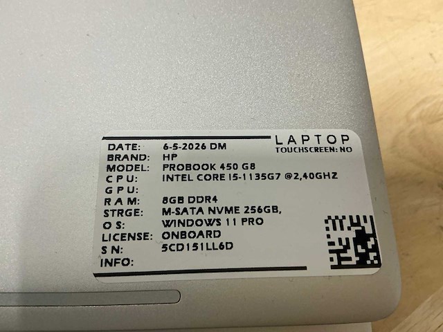 Hp probook 450 g8 laptop (2x) - afbeelding 6 van  6