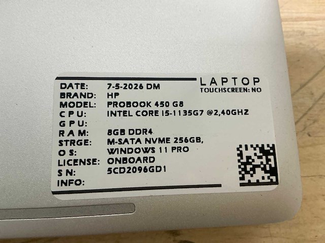 Hp probook 450 g8 laptop (2x) - afbeelding 5 van  6