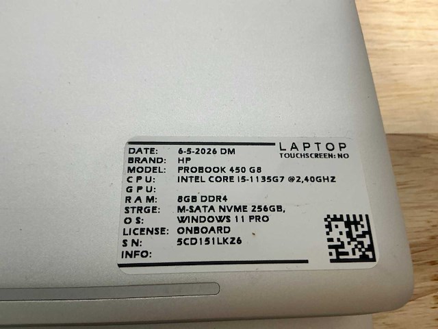 Hp probook 450 g8 laptop (2x) - afbeelding 6 van  6