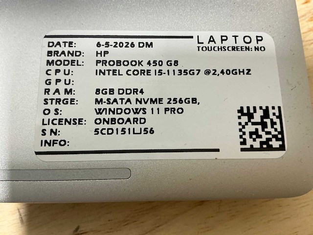 Hp probook 450 g8 laptop (2x) - afbeelding 6 van  7
