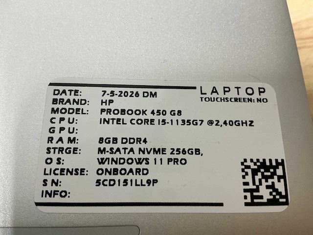 Hp probook 450 g8 laptop (2x) - afbeelding 7 van  7