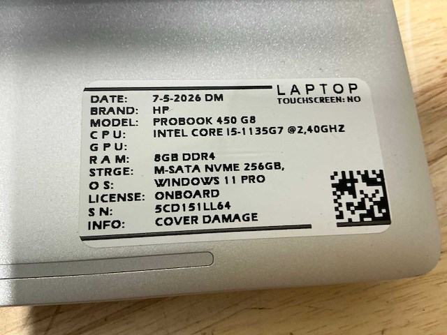 Hp probook 450 g8 laptop (2x) - afbeelding 6 van  7