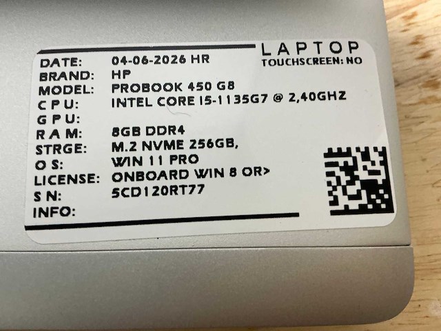 Hp probook 450 g8 laptop (2x) - afbeelding 4 van  5