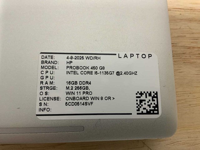 Hp probook 450 g8 laptop - afbeelding 8 van  8