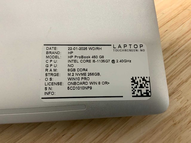 Hp probook 450 g8 laptop - afbeelding 6 van  6