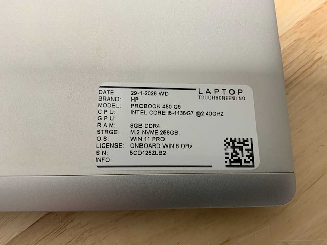 Hp probook 450 g8 laptop - afbeelding 4 van  4