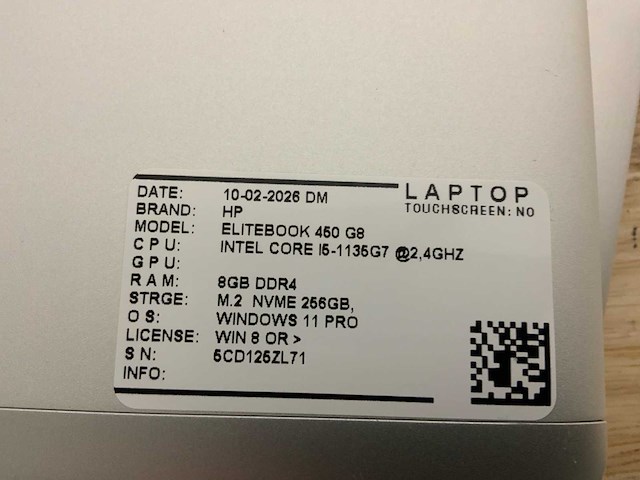 Hp probook 450 g8 laptop - afbeelding 7 van  7