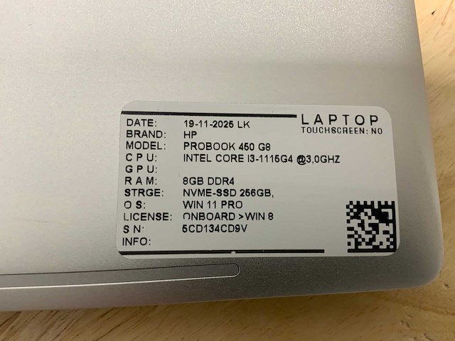 Hp probook 450 g8 laptop - afbeelding 7 van  8