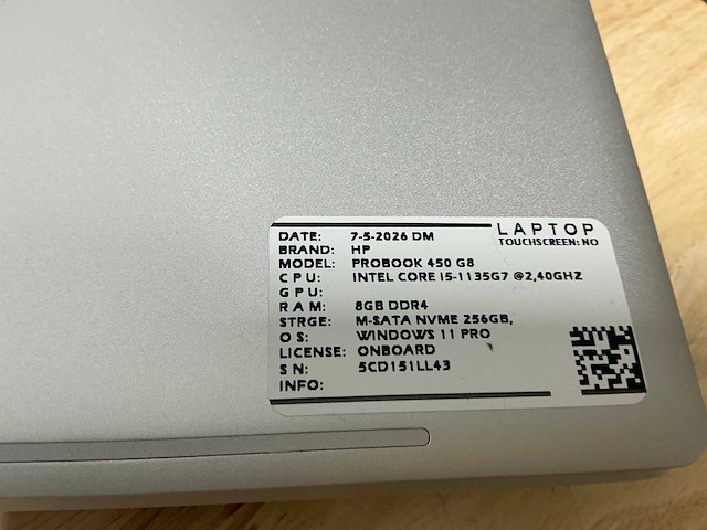 Hp probook 450 g8 laptop - afbeelding 7 van  7