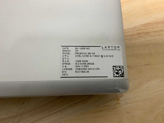 Hp probook 450 g8(i5-gen11) laptop (2x) - afbeelding 7 van  8