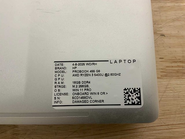 Hp probook 455 g8 laptop (2x) - afbeelding 7 van  8