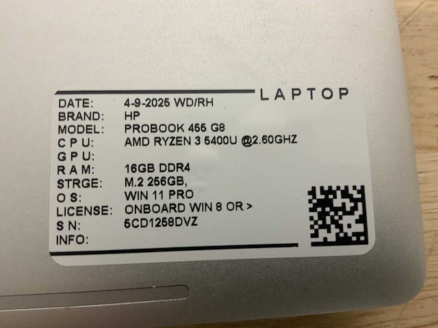 Hp probook 455 g8 laptop (2x) - afbeelding 8 van  8