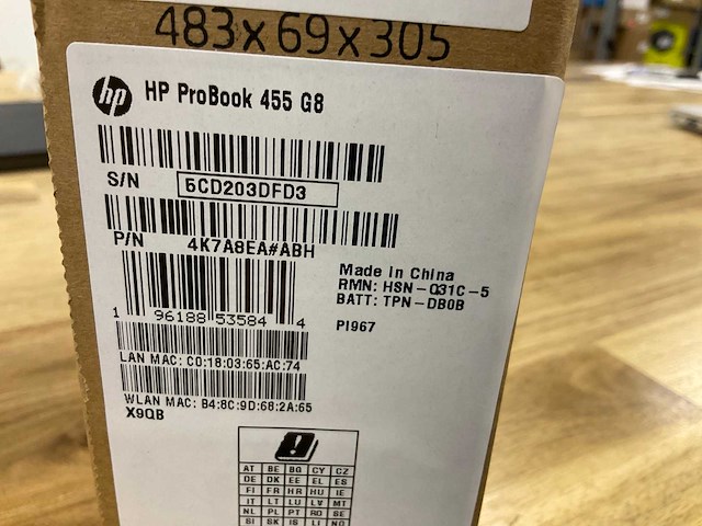 Hp probook 455 g8 laptop - afbeelding 3 van  3