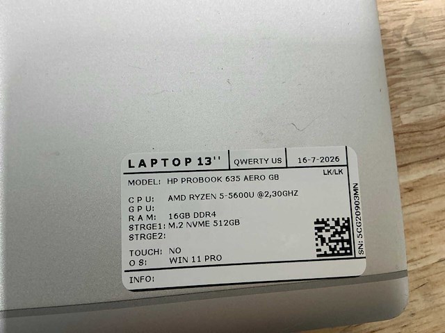 Hp probook 635 aero g8 laptop (2x) - afbeelding 2 van  11