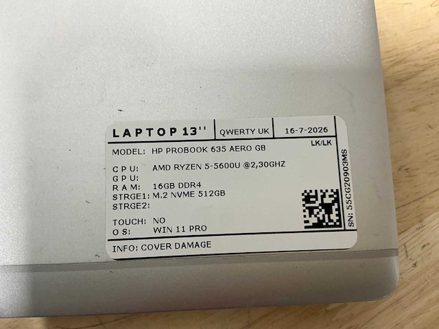 Hp probook 635 aero g8 laptop (2x) - afbeelding 11 van  11