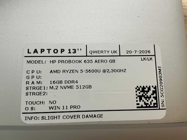 Hp probook 635 aero g8 laptop (2x) - afbeelding 5 van  5