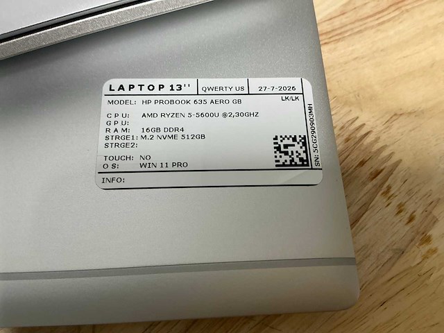 Hp probook 635 aero g8 laptop (2x) - afbeelding 6 van  7