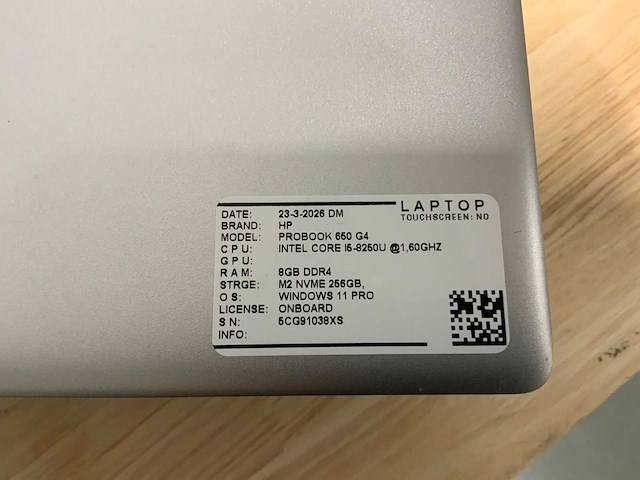 Hp probook 650 g4 laptop (5x) - afbeelding 7 van  15