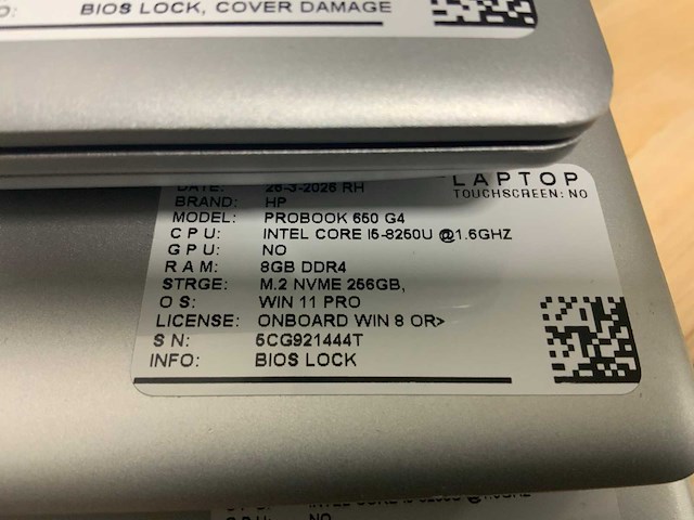 Hp probook 650 g4 laptop (5x) - afbeelding 10 van  13