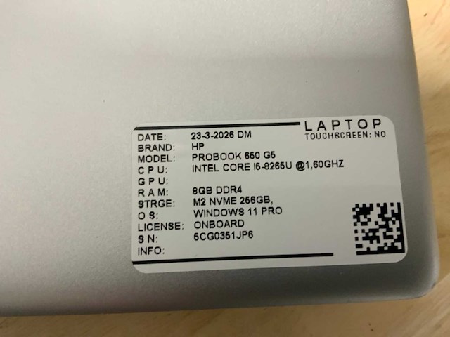 Hp probook 650 g5 laptop (3x) - afbeelding 10 van  10