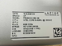 Hp probook 650 g5 laptop (5x) - afbeelding 3 van  12