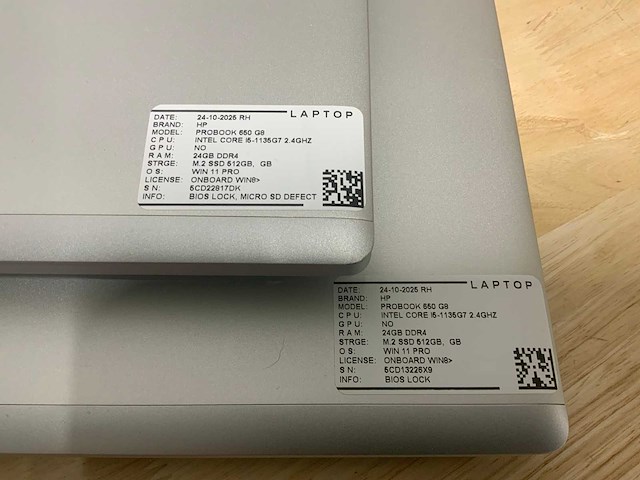 Hp probook 650 g8 laptop (2x) - afbeelding 5 van  6
