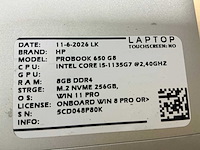 Hp probook 650 g8 laptop - afbeelding 7 van  7