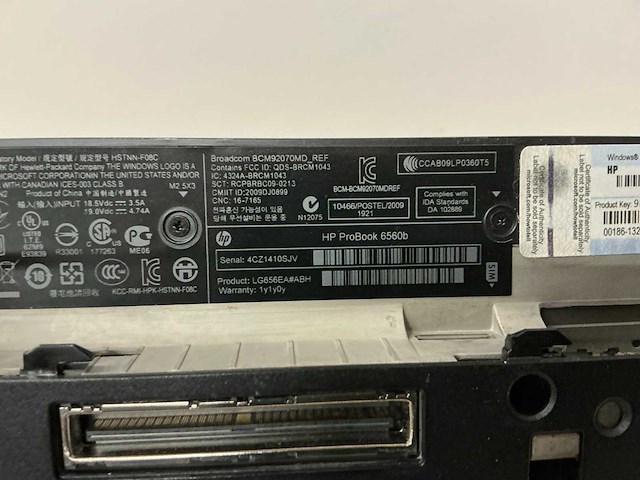 Hp probook 6560 laptop - afbeelding 4 van  6