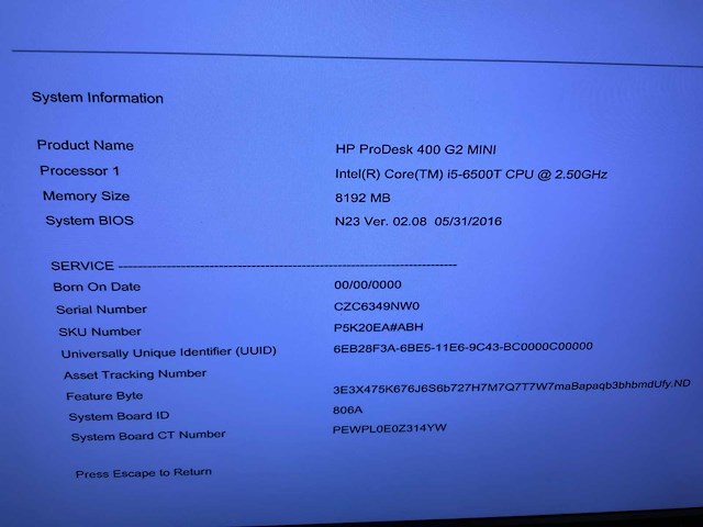 Hp prodesk 400 g2 mini desktop - afbeelding 6 van  8