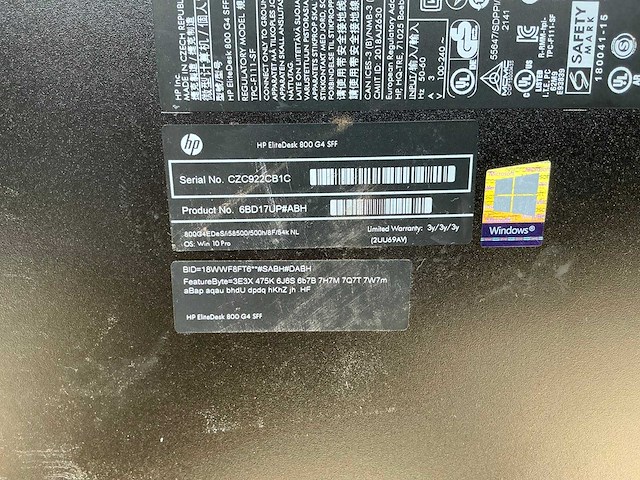 Hp prodesk 400 g4 sff desktop (2x) - afbeelding 4 van  4