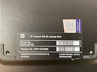 Hp prodesk 400 g5, core(tm) i3 9th gen, 8 gb ram, 256 gb nvme mini desktops (2x) - afbeelding 5 van  5
