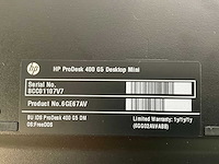 Hp prodesk 400 g5, core(tm) i5 9th gen, 8 gb ram, 256 gb nvme mini desktops (2x) - afbeelding 4 van  5
