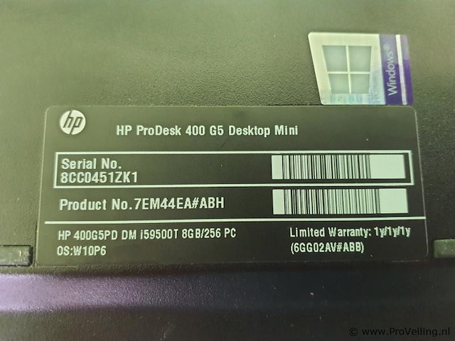 Hp prodesk 400 g5 desktop mini - afbeelding 6 van  6