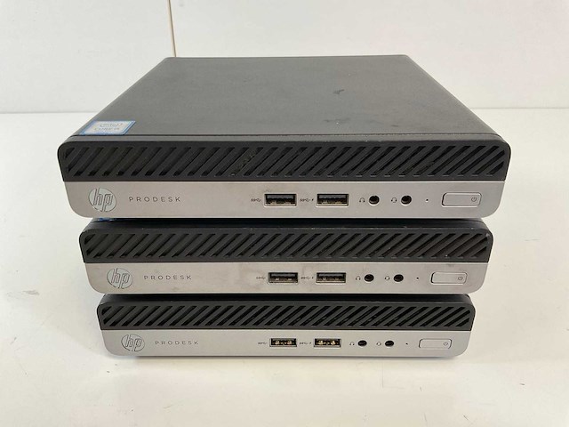 Hp prodesk 400 g5 dm, core(tm) i5 9th gen, 8 gb ram, 256 gb nvme mini desktops (3x) - afbeelding 1 van  5