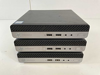 Hp prodesk 400 g5 dm, core(tm) i5 9th gen, 8 gb ram, 256 gb nvme mini desktops (3x) - afbeelding 1 van  5