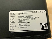 Hp prodesk 400 g5 sff desktop (5x) - afbeelding 9 van  9