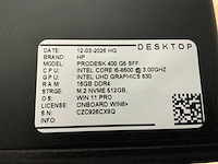 Hp prodesk 400 g5 sff desktop (5x) - afbeelding 8 van  9