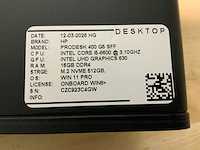 Hp prodesk 400 g5 sff desktop (5x) - afbeelding 9 van  9