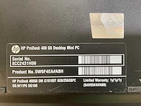 Hp prodesk 400 g6, core(tm) i3 10th gen, 8gb ram, 256 gb nvme mini desktops (2x) - afbeelding 6 van  7