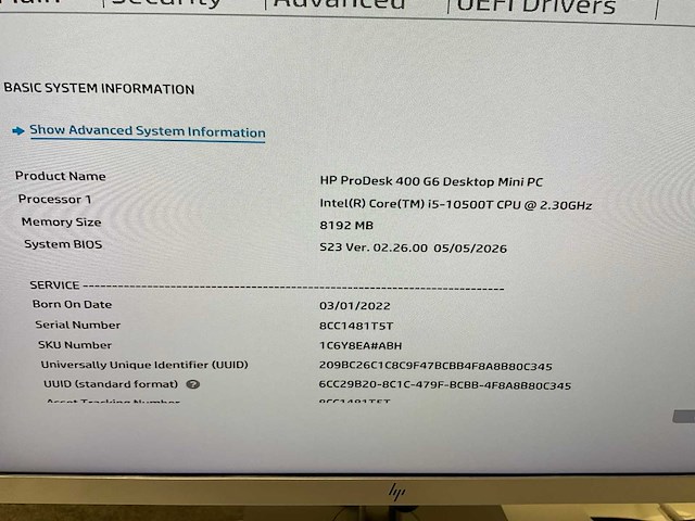 Hp prodesk 400 g6 mini sff desktop - afbeelding 2 van  6