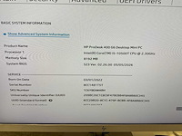 Hp prodesk 400 g6 mini sff desktop - afbeelding 2 van  6