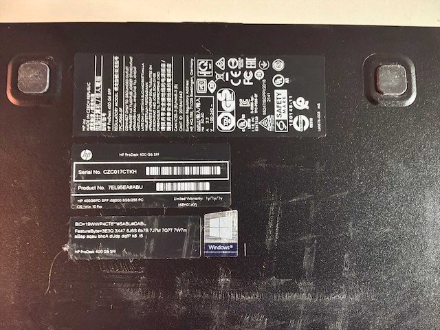 Hp prodesk 400 g6 sff desktop - afbeelding 8 van  8