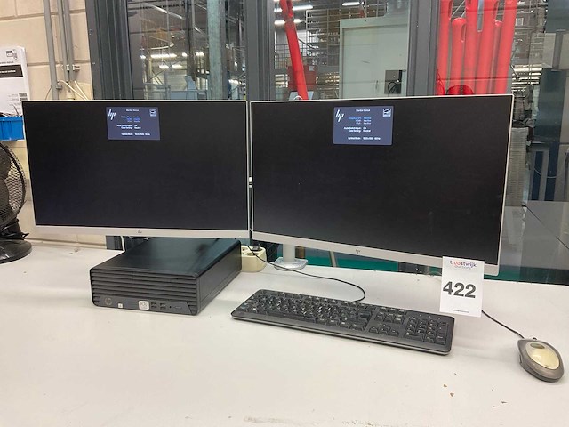 Hp prodesk 400 g7 desktop computer met monitoren - afbeelding 1 van  6