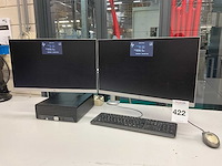 Hp prodesk 400 g7 desktop computer met monitoren - afbeelding 1 van  6