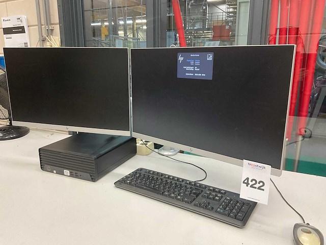 Hp prodesk 400 g7 desktop computer met monitoren - afbeelding 2 van  6