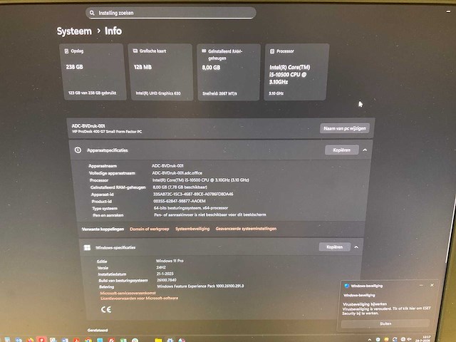 Hp prodesk 400 g7 desktop - afbeelding 5 van  8