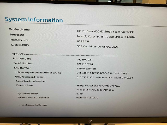 Hp prodesk 400 g7 desktop - afbeelding 13 van  13
